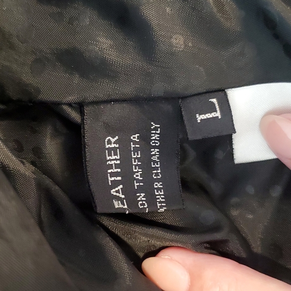 Winlit Black leather dolman batwing sleeve jacket moto Large - Picture 7 of 10